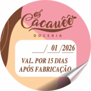 Etiqueta adesiva circular 3x3 cm